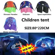 Fancy Dream Tents Kid Unicorn Space Foldable Tent Indoor Bed House +Tents Light-