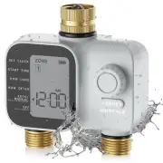 2026 Upgrade 2 Zone Sprinkler Timer with Brass Inlets & Outlets Unistyle Prog...