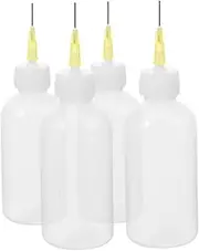 4pcs Plastic Dispensing Bottle Precision Tip Glue Bottle Precision Needle Applicator Portable Glue Applicator Plastic Transparent