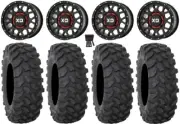 KS135 Grenade Black 15" Wheels 30" XTR370 Tires Polaris RZR XP 1000 / PRO XP