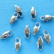 2 Lobster Clasps Stainless Steel 11mm x 5mm (7/16" x 3/16") - FF227