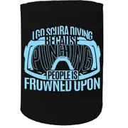 Alcohol Stubby Holder - I Go Scuba Diving - Funny Novelty Birthday Gift Joke Beer Can Bottle
