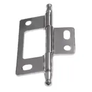 Hafele Non-Mortise Solid Brass Butt Hinge Polished Chrome Minaret Tip 351.95.280