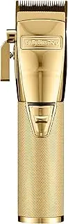 BaBylissPRO GOLDFX+ Professional Barber Cord/Cordless Hair Clippers for Men, All Metal, Lithium Battery with 3-Hour Runtime, Gold