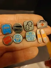 Medical profession Brads for scrapbooking - bandages, shots, dr. bag, ambulance