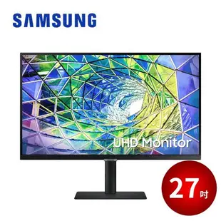 (贈7-11禮券)SAMSUNG 27吋 S8 UHD 高解析度平面顯示器 (ENERGY STAR) S27A800UJC