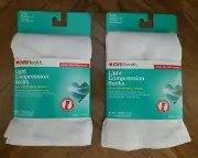 CVS Light Compression Unisex Socks Over-the-Calf White Size L/XL (2 Pairs)