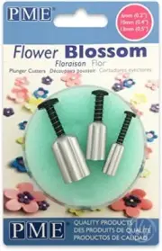PME Blossom Forget Me Not Aluminium Plunger Cutters, Small, Medium, Large Sizes