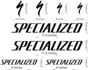 Specialized Road, Mountain, Downhill Bike Sticker/Decal Laptop, Helmet, Bicycle, car (Matte Black)