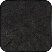 Lazy K Induction Cooktop Mat - Silicone Fiberglass Scratch Protector - for Magnetic Stove - Non slip Pads to Prevent Pots from Sliding during Cooking - Square (7.4inches) Black
