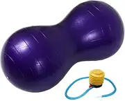 GANAZONO Home Exercise Yoga Ball 45x90cm Peanut Ball Thicken Pump for Core Strengthening