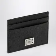 [Dolce & Gabbana] Black card holder with logo plaque One size Black