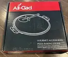 All Clad 13" Pizza Baking Stone Soapstone Stainless Ring Trivet Cutter 00280