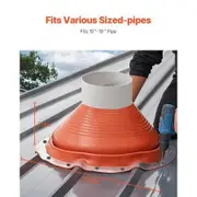 Metal Roof Pipe Flashing Boot Fits 254-483 mm Pipe High Temp Red Silicone