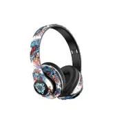 Graffiti Bluetooth 5.1 Headphones Over The Ear Foldable Wireless Game Headsets Hi-Fi Stereo Sound-Style 2