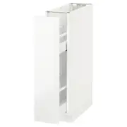 METOD base cabinet/pull-out int fittings, white/Ringhult white, 20x60x80 cm