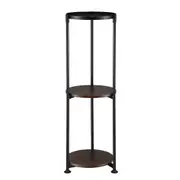 3 Tier Plant Pot Stand Metal Flower Holder Corner Shelf Unit Indoor Outdoor Display Shelves Garden Plywood Storage Rack