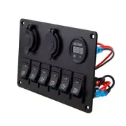 Car Marine Boat 6-Gang Waterproof Circuit Blue Rocker LED Switch Panel Breaker (for: Renault)