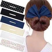 Hair Bun Maker Set - 6Pcs Deft Bun Twister, Flexible Donut, Lazy Hair Curler, Fashion Twist Bun, Hair Bands for Easy Styling