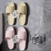 Plastic Slippers Hanger Hooks Self-adhesive Shoe Drying Rack for Bathroom