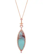 Le Vian Peacock Aquaprase 14K Rose Gold 12.32 ct. tw. Gemstone Pendant