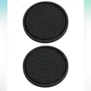 Black Car Cup Coasters Universal Cup Holder Coasters 2.76” Round Textured