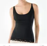 NWT 2X Spanx Hide & Sleek Scoop Neck Black Cami Lace
