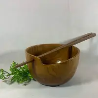 在飛比找蝦皮購物優惠-Kayu 木製拉麵碗 12x7cm 麵條碗柚木碗優質