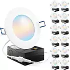 Sunco 12 Pack 4 Inch LED Recessed Lights, Canless Ceiling Light Slim, 650 LM, 10