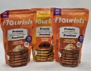 Flourish Protein Pancake Waffle Mix ButterMilk Fiber And 2 Pumpkin Spice 16 oz