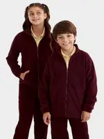 B&L For School Kids Polar Fleece School Jacket, Maroon, Size 14