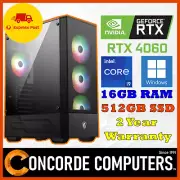 Gaming Intel Core i9 NVIDIA RTX 4060 16GB DDR4 Ram 512GB SSD Desktop PC Computer