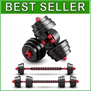 Convertible Adjustable Dumbbells and Barbell Set - Compact Home Fitness Solution