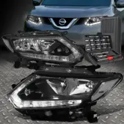 FOR 14-16 NISSAN ROGUE LED DRL BLACK CLEAR CORNER HEADLIGHT HEAD LAMP+TOOL SET (for: Nissan)