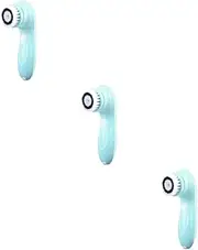 Ipetboom 3pcs Electric Face Brush Electric Exfoliator Face Scrubber Skin Care Brush Facial Cleansing Brush Blue