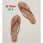 【AMERICAN EAGLE】女 AEO EMBOSSED FLIP-FLOP 尺寸US 8