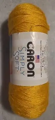 Caron Simply Soft Yarn (6oz Skein) Gold New
