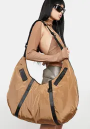 [DARKER WAVS] Atmosphere Oversized Crescent Tote Bag