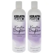 Keratin Perfect Keratin Brightener Conditioner - Pack of 2 For Unisex 12 oz Conditioner