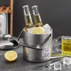 1.3L Bar Wine Beer Ice Cube Container Cooler With Tongs And Lid Ice Bucket