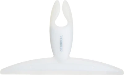 ✨ Casabella Clip-On Silicone Shower Squeegee, White - 10" Wide, Sturdy Silicone