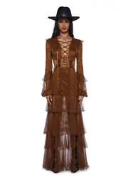 [Current Mood] Song For You Maxi Dress - Brown