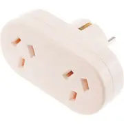 KORJO KAEUDA Dual Aust. To Single Euro Travel Adaptor Dual Australian Sockets To European