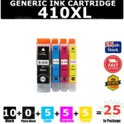 25x 410XL 410 Generic Ink Cartridge For Epson XP-530 XP-540 XP-630 XP-640 XP-900