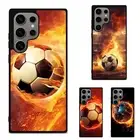 Lightweight Case For Samsung Galaxy Z Fold Flip 3 4 5 6 hitting Soccer ball fire