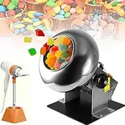 PP-Kic Electric Sugar Coating Machine, Chocolate Coating Polishing Machine Coating Machine, Sugar Ball Grinder, Chocolate Rounding Machine, Suitable for Industry, Home