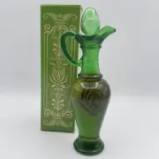 New In Box 1970's Avon Vtg. Nile Green Bath Urn Perfumed CHARISMA Bath Oil 6OZ
