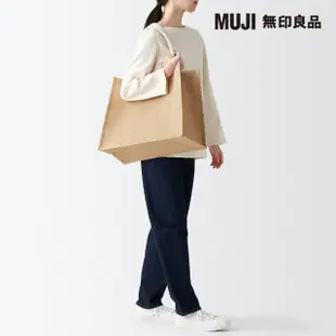 【MUJI 無印良品】黃麻購物袋A3(原色)