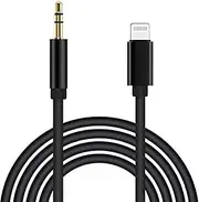 [Apple MFi Certified] Aux Cord for iPhone, Lightning to 3.5mm Aux Cable for Car Compatible with iPhone 11/11 Pro/XS/XR/X/8/7/6/iPad/iPod to Car/Home Stereo, Speaker, Headphone (3.3FT, Black)