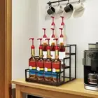 Syrup Bottle Display Stand Spice Rack for Pantry Countertop Coffee Bar